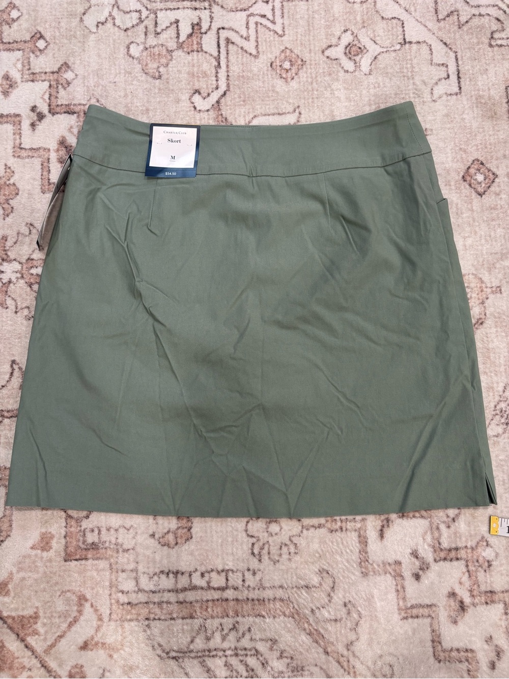 Charter Club Olive Green Mini Skirt with Side Slit - Picture 9 of 10